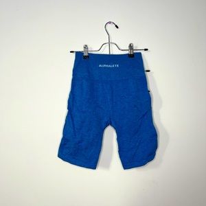 Alphalete blue biker shorts